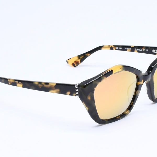 極美品 CHROME HEARTS クロムハーツ サングラス アイウェア JUNGLE IT UP ジャングル イット アップ サイズ51◻︎21 137 ブラック イエロー 中古 4a005946