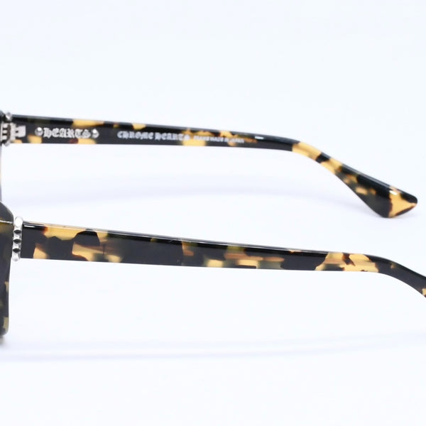 極美品 CHROME HEARTS クロムハーツ サングラス アイウェア JUNGLE IT UP ジャングル イット アップ サイズ51◻︎21 137 ブラック イエロー 中古 4a005946