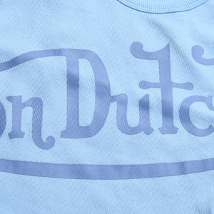 新品未使用 Von Dutch ボンダッチ リブタンクトップ ノースリーブ 7VND9A8206NV サイズS アイスブルー レディース 中古 4a005858