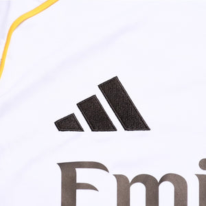 極美品 ADIDAS アディダス レアルマドリード ホームユニフォーム JJ1931 2025-2026シリーズ ベルナベウ ホワイト ゴールド ライトグレー Lサイズ 中古 4a005956