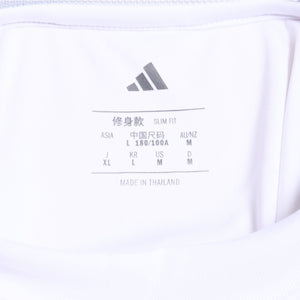 極美品 ADIDAS アディダス レアルマドリード ホームユニフォーム JJ1931 2025-2026シリーズ ベルナベウ ホワイト ゴールド ライトグレー Lサイズ 中古 4a005956