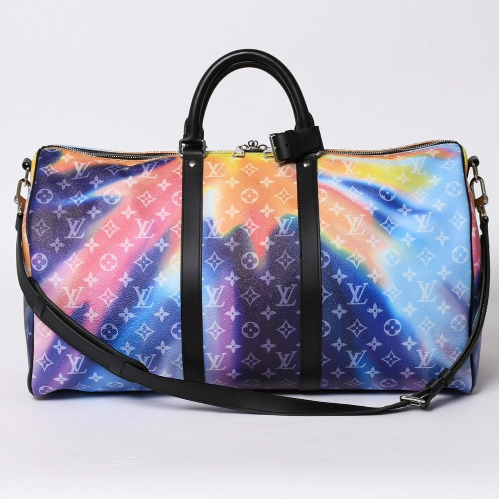 新品同様品 LOUIS VUITTON ルイヴィトン キーポルバンドリエール50 M45942 ボストンバッグ モノグラムサンセット シルバー金具 中古 4a005910