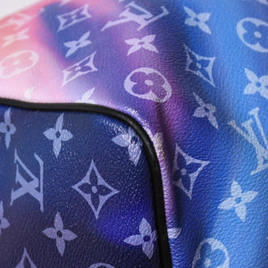 新品同様品 LOUIS VUITTON ルイヴィトン キーポルバンドリエール50 M45942 ボストンバッグ モノグラムサンセット シルバー金具 中古 4a005910