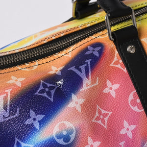 新品同様品 LOUIS VUITTON ルイヴィトン キーポルバンドリエール50 M45942 ボストンバッグ モノグラムサンセット シルバー金具 中古 4a005910