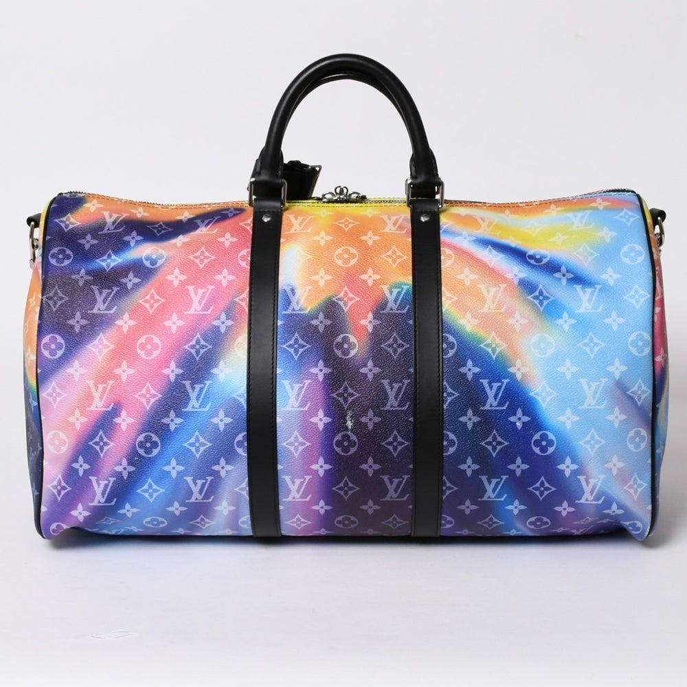 新品同様品 LOUIS VUITTON ルイヴィトン キーポルバンドリエール50 M45942 ボストンバッグ モノグラムサンセット シルバー金具 中古 4a005910