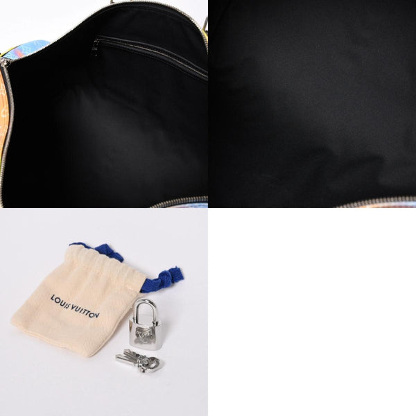 新品同様品 LOUIS VUITTON ルイヴィトン キーポルバンドリエール50 M45942 ボストンバッグ モノグラムサンセット シルバー金具 中古 4a005910