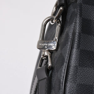 新品同様 LOUIS VUITTON ルイヴィトン キーポル バンドリエール55 ボストンバッグ N41413 ダミエ グラフィット ブラック 中古 4a006108