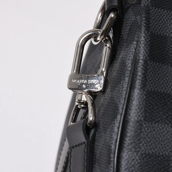 新品同様 LOUIS VUITTON ルイヴィトン キーポル バンドリエール55 ボストンバッグ N41413 ダミエ グラフィット ブラック 中古 4a006108