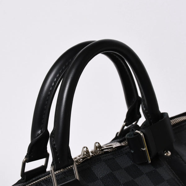 新品同様 LOUIS VUITTON ルイヴィトン キーポル バンドリエール55 ボストンバッグ N41413 ダミエ グラフィット ブラック 中古 4a006108