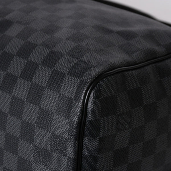 新品同様 LOUIS VUITTON ルイヴィトン キーポル バンドリエール55 ボストンバッグ N41413 ダミエ グラフィット ブラック 中古 4a006108