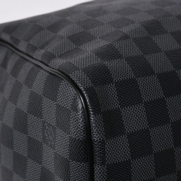 新品同様 LOUIS VUITTON ルイヴィトン キーポル バンドリエール55 ボストンバッグ N41413 ダミエ グラフィット ブラック 中古 4a006108
