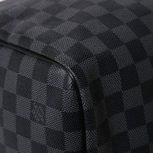 新品同様 LOUIS VUITTON ルイヴィトン キーポル バンドリエール55 ボストンバッグ N41413 ダミエ グラフィット ブラック 中古 4a006108