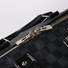 画像をギャラリービューアに読み込む, 新品同様 LOUIS VUITTON ルイヴィトン キーポル バンドリエール55 ボストンバッグ N41413 ダミエ グラフィット ブラック 中古 4a006108