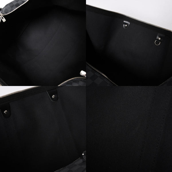 新品同様 LOUIS VUITTON ルイヴィトン キーポル バンドリエール55 ボストンバッグ N41413 ダミエ グラフィット ブラック 中古 4a006108