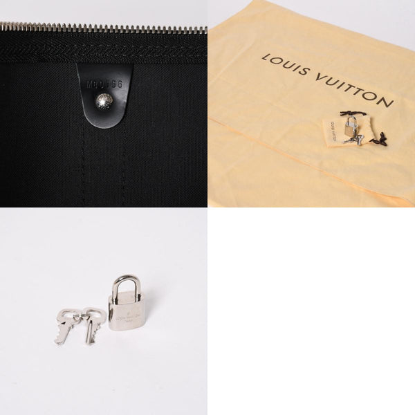 新品同様 LOUIS VUITTON ルイヴィトン キーポル バンドリエール55 ボストンバッグ N41413 ダミエ グラフィット ブラック 中古 4a006108