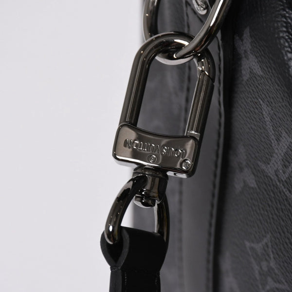Very good condition LOUIS VUITTON Keepall Bandouliere 45 M40569 Monogram Eclipse Canvas Black Leather Used 4a006072