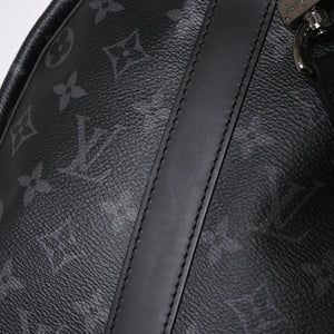 Very good condition LOUIS VUITTON Keepall Bandouliere 45 M40569 Monogram Eclipse Canvas Black Leather Used 4a006072