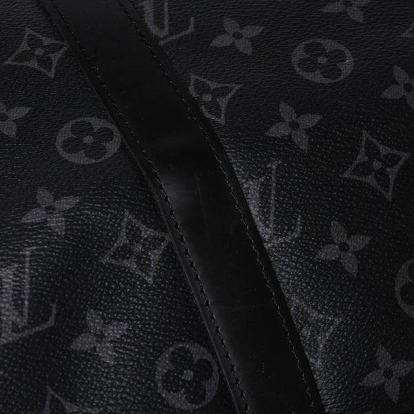 Very good condition LOUIS VUITTON Keepall Bandouliere 45 M40569 Monogram Eclipse Canvas Black Leather Used 4a006072