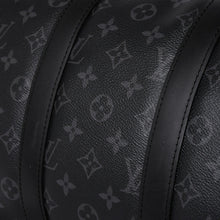 画像をギャラリービューアに読み込む, 極美品 LOUIS VUITTON ルイヴィトン キーポルバンドリエール45 M40569 モノグラムエクリプスキャンバス ブラック レザー 中古 4a006072