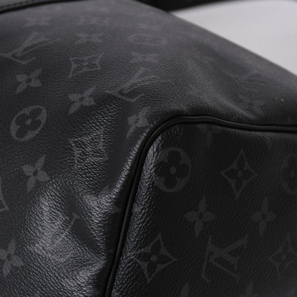 Very good condition LOUIS VUITTON Keepall Bandouliere 45 M40569 Monogram Eclipse Canvas Black Leather Used 4a006072