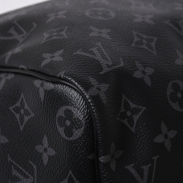 Very good condition LOUIS VUITTON Keepall Bandouliere 45 M40569 Monogram Eclipse Canvas Black Leather Used 4a006072