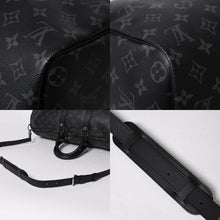 画像をギャラリービューアに読み込む, 極美品 LOUIS VUITTON ルイヴィトン キーポルバンドリエール45 M40569 モノグラムエクリプスキャンバス ブラック レザー 中古 4a006072