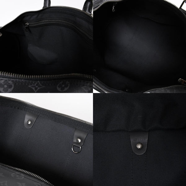 Very good condition LOUIS VUITTON Keepall Bandouliere 45 M40569 Monogram Eclipse Canvas Black Leather Used 4a006072