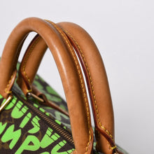 画像をギャラリービューアに読み込む, LOUIS VUITTON ルイヴィトン スピーディ30 ハンドバッグ M93706 モノグラム グラフィティ グリーン PVC レザー 美品 中古 4a006017