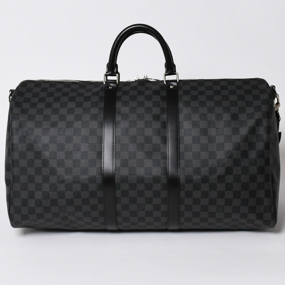 新品同様品 LOUIS VUITTON ルイヴィトン キーポルバンドリエール55 ボストンバッグ N41413 ダミエグラフィット ブラック 中古 4a006086
