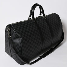 画像をギャラリービューアに読み込む, 新品同様品 LOUIS VUITTON ルイヴィトン キーポルバンドリエール55 ボストンバッグ N41413 ダミエグラフィット ブラック 中古 4a006086