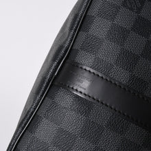 画像をギャラリービューアに読み込む, 新品同様品 LOUIS VUITTON ルイヴィトン キーポルバンドリエール55 ボストンバッグ N41413 ダミエグラフィット ブラック 中古 4a006086
