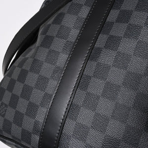 新品同様品 LOUIS VUITTON ルイヴィトン キーポルバンドリエール55 ボストンバッグ N41413 ダミエグラフィット ブラック 中古 4a006086