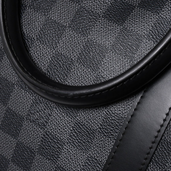 新品同様品 LOUIS VUITTON ルイヴィトン キーポルバンドリエール55 ボストンバッグ N41413 ダミエグラフィット ブラック 中古 4a006086