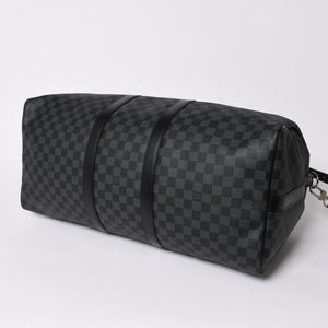 新品同様品 LOUIS VUITTON ルイヴィトン キーポルバンドリエール55 ボストンバッグ N41413 ダミエグラフィット ブラック 中古 4a006086