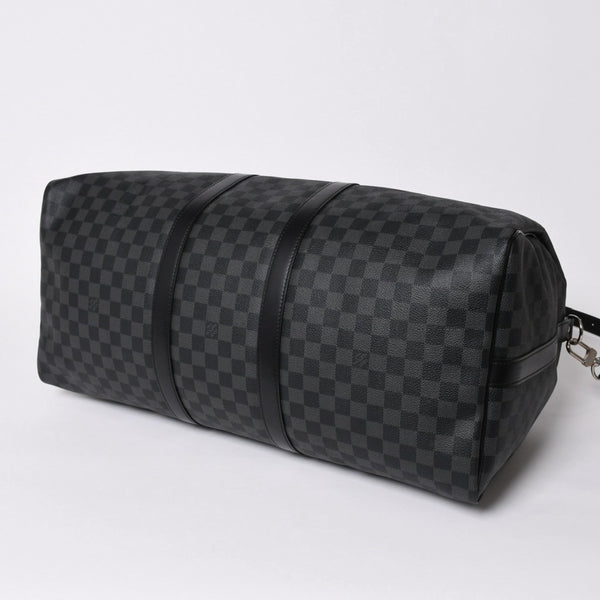 新品同様品 LOUIS VUITTON ルイヴィトン キーポルバンドリエール55 ボストンバッグ N41413 ダミエグラフィット ブラック 中古 4a006086