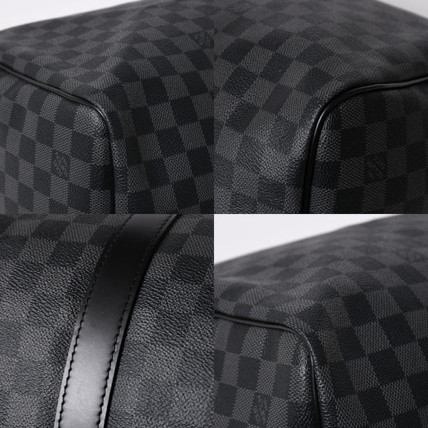 新品同様品 LOUIS VUITTON ルイヴィトン キーポルバンドリエール55 ボストンバッグ N41413 ダミエグラフィット ブラック 中古 4a006086