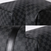 画像をギャラリービューアに読み込む, 新品同様品 LOUIS VUITTON ルイヴィトン キーポルバンドリエール55 ボストンバッグ N41413 ダミエグラフィット ブラック 中古 4a006086