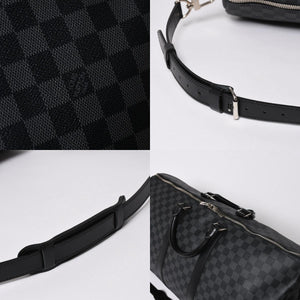 新品同様品 LOUIS VUITTON ルイヴィトン キーポルバンドリエール55 ボストンバッグ N41413 ダミエグラフィット ブラック 中古 4a006086