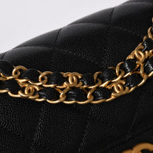 画像をギャラリービューアに読み込む, 極美品 CHANEL シャネル Sフラップ Sチェーンショルダーストラップ ランダム番台 ココマーク キャビアスキン ブラック ゴールド金具 中古 4a006023