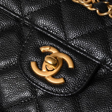 画像をギャラリービューアに読み込む, 極美品 CHANEL シャネル Sフラップ Sチェーンショルダーストラップ ランダム番台 ココマーク キャビアスキン ブラック ゴールド金具 中古 4a006023