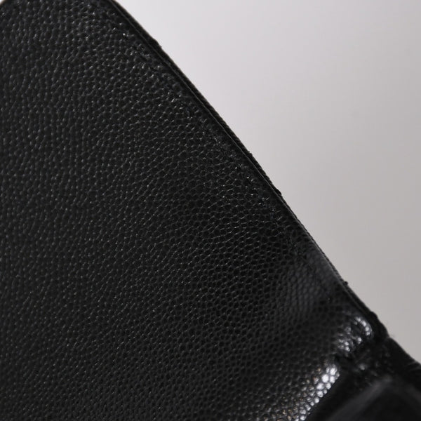 極美品 CHANEL シャネル Sフラップ Sチェーンショルダーストラップ ランダム番台 ココマーク キャビアスキン ブラック ゴールド金具 中古 4a006023