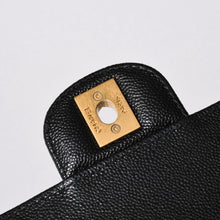画像をギャラリービューアに読み込む, 極美品 CHANEL シャネル Sフラップ Sチェーンショルダーストラップ ランダム番台 ココマーク キャビアスキン ブラック ゴールド金具 中古 4a006023