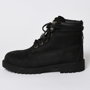 新品同様品 CHROME HEARTS クロムハーツ Timberland ティンバーランド コラボ ブーツ ブラック ダガー クロスボール サイズ6.5 中古 4a006031