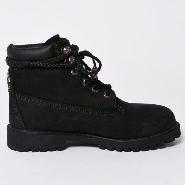 新品同様品 CHROME HEARTS クロムハーツ Timberland ティンバーランド コラボ ブーツ ブラック ダガー クロスボール サイズ6.5 中古 4a006031