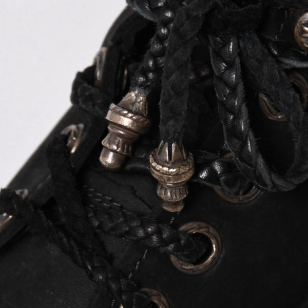新品同様品 CHROME HEARTS クロムハーツ Timberland ティンバーランド コラボ ブーツ ブラック ダガー クロスボール サイズ6.5 中古 4a006031