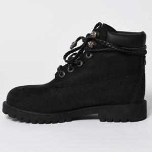 新品同様品 CHROME HEARTS クロムハーツ Timberland ティンバーランド コラボ ブーツ ブラック ダガー クロスボール サイズ6.5 中古 4a006031