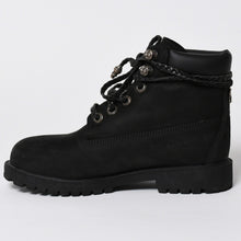 画像をギャラリービューアに読み込む, 新品同様品 CHROME HEARTS クロムハーツ Timberland ティンバーランド コラボ ブーツ ブラック ダガー クロスボール サイズ6.5 中古 4a006031