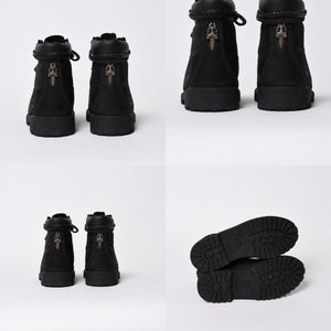 新品同様品 CHROME HEARTS クロムハーツ Timberland ティンバーランド コラボ ブーツ ブラック ダガー クロスボール サイズ6.5 中古 4a006031