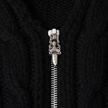 Load the image into the gallery viewer. 極美品 CHROME HEARTS クロムハーツ カシミヤ ノースリーブ ニットトップス ニットベスト シルバー925 ブラック サイズS 中古 4a005746