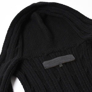 極美品 CHROME HEARTS クロムハーツ カシミヤ ノースリーブ ニットトップス ニットベスト シルバー925 ブラック サイズS 中古 4a005746